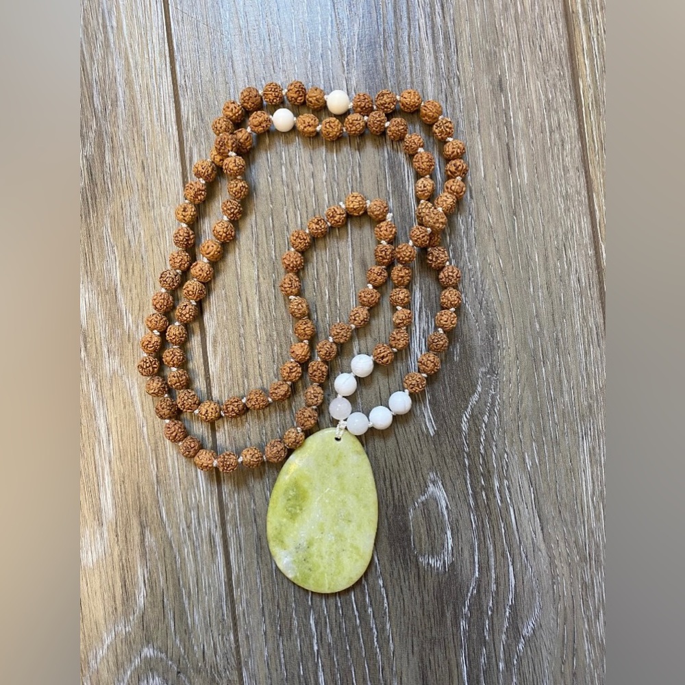 Lemon Jade Mala Necklace